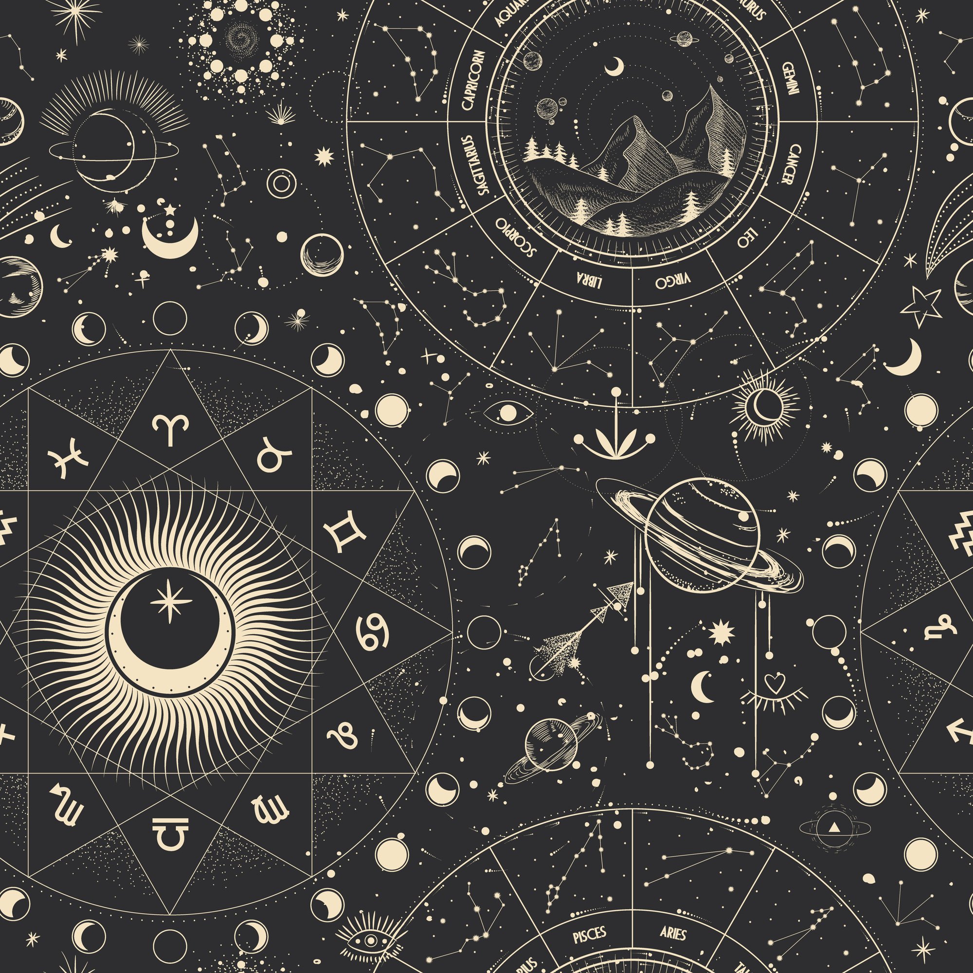 Astrological Space Wallpaper